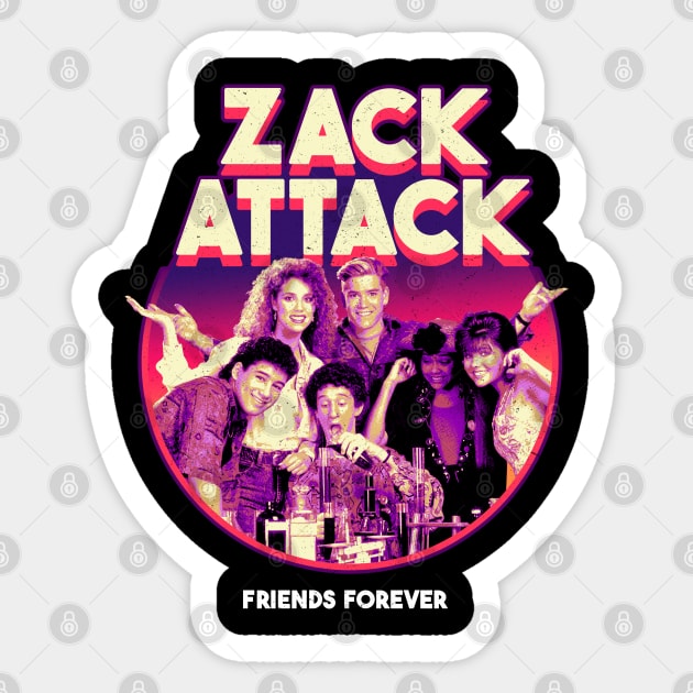 ZACK ATTACK RETRO Sticker by Jina Botak